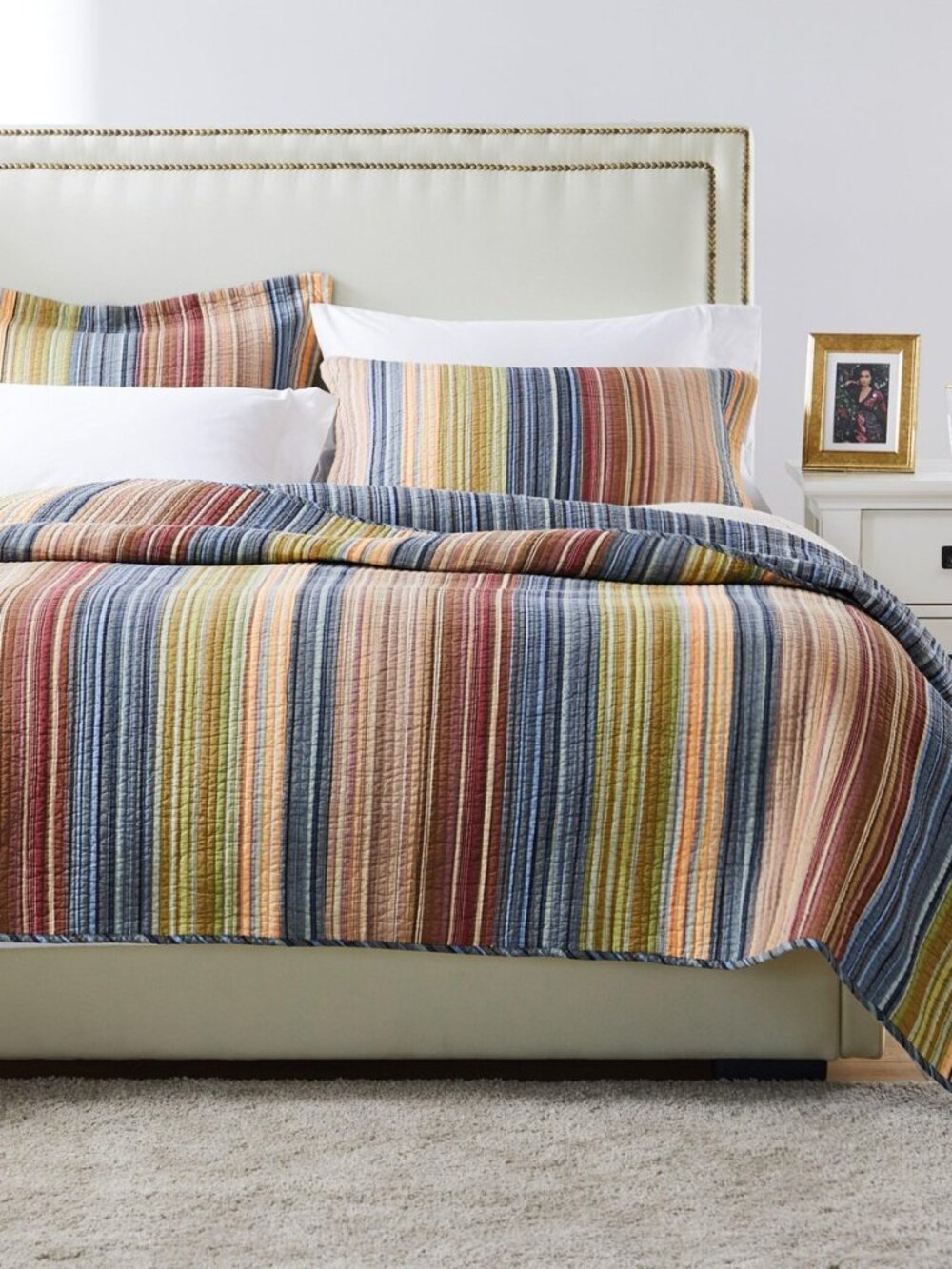 Greenland Home 100% Cotton Fashion Quilt Collection, Prewashed, Reversible Quilt